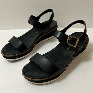 Cole Haan OrginalGrand Womens Flatform Wedge Ankle Strap Sandals size 9.5 B
